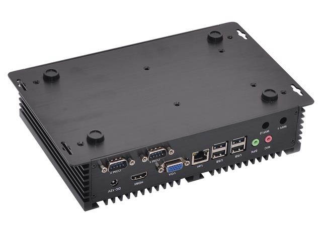 HUNSN Fanless Industrial PC, Mini Computer,  Intel Celeron 1007U/2955U,IM03, AC WiFi/BT4.0/VGA/HDMI/LAN/2COM RS232/7USB2.0,(8G RAM/128G SSD)