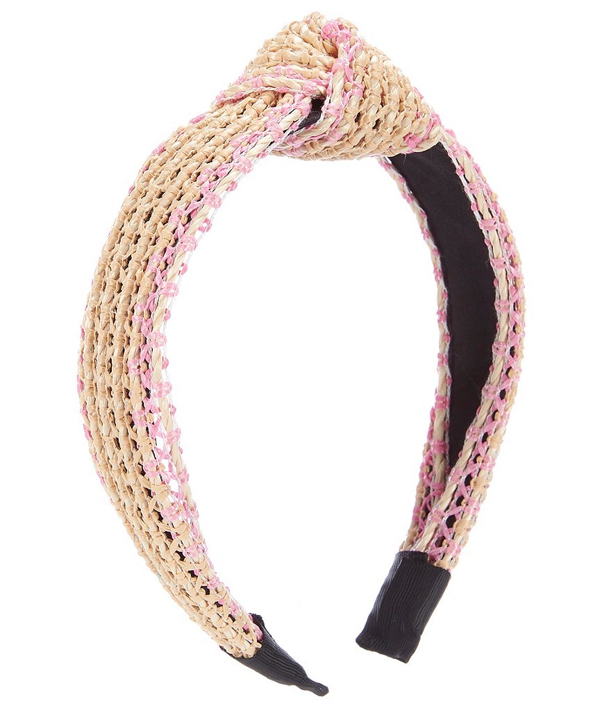 Edgehill Collection Little Girls Sparkle Satin Bow Wrap Headband