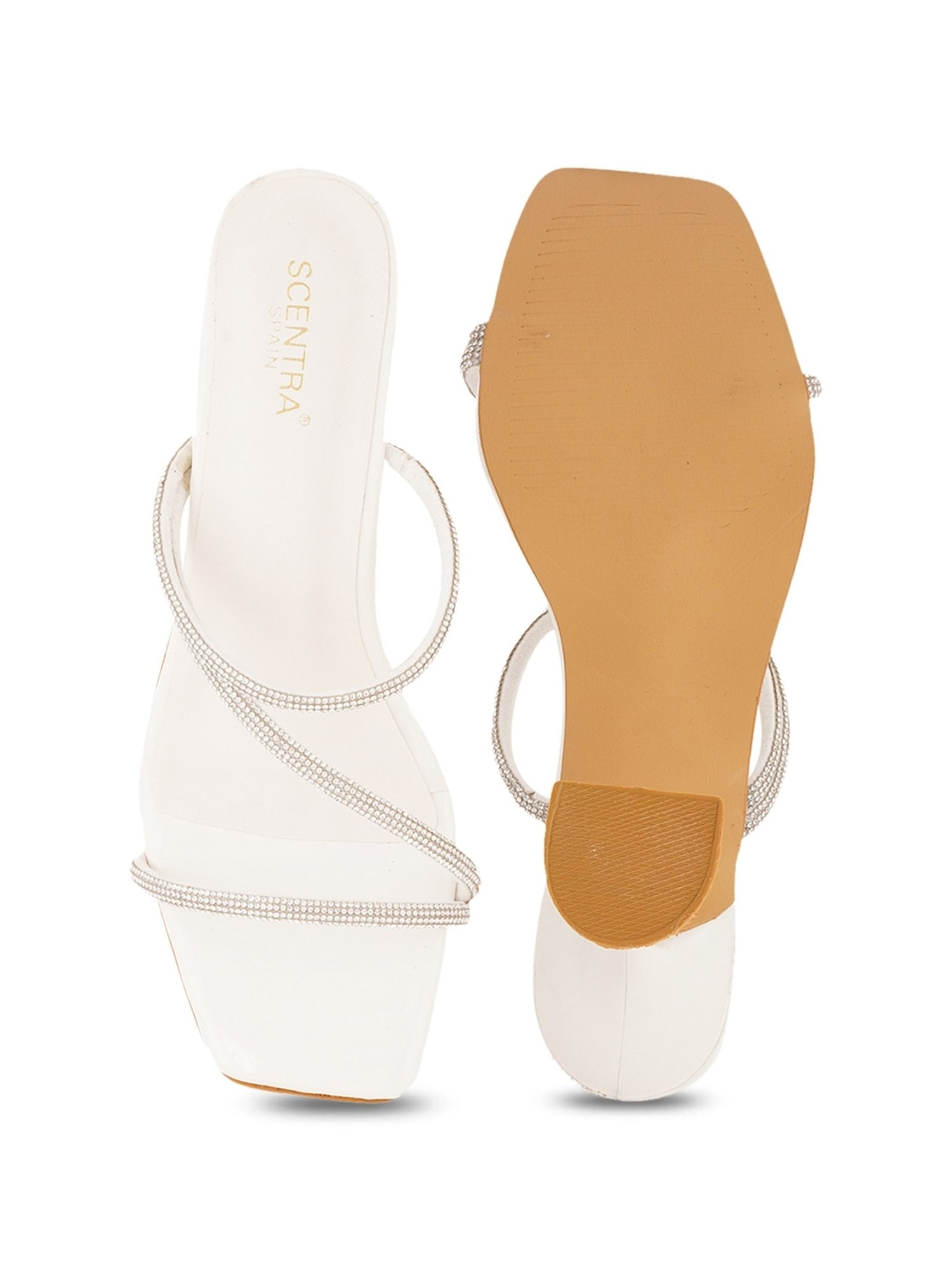 Scentra Women's White Casual Stilettos