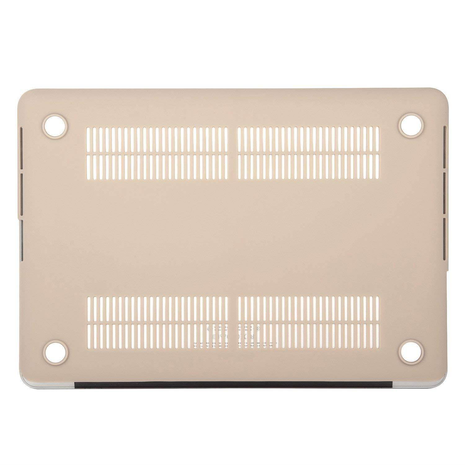 MOSISO Case Only Compatible MacBook Pro (W/O USB-C) Retina 13 Inch (A1502/A1425)(W/O CD-ROM) Release 2015/2014/2013/end 2012 Plastic Hard Shell & Keyboard Cover & Screen Protector, Camel