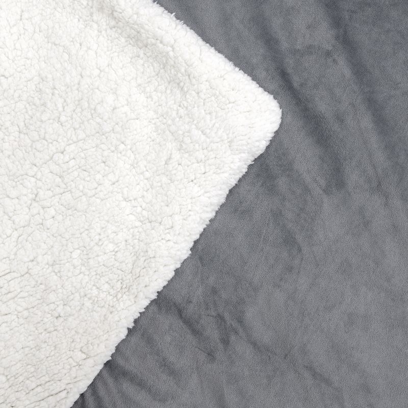 SensorPEDIC 15lb. Serenity Weighted Blanket with Removable Cover with Sherpa and Plush Fabrics