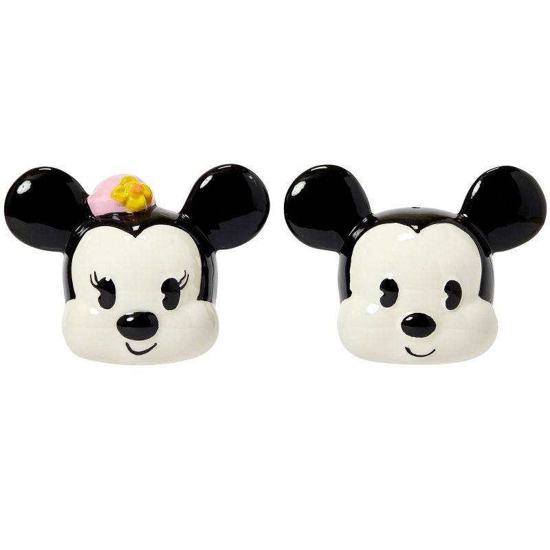 Seven20 Disney Mickey Mouse & Minnie Mouse Salt & Pepper Shaker Set | Ceramic Shakers