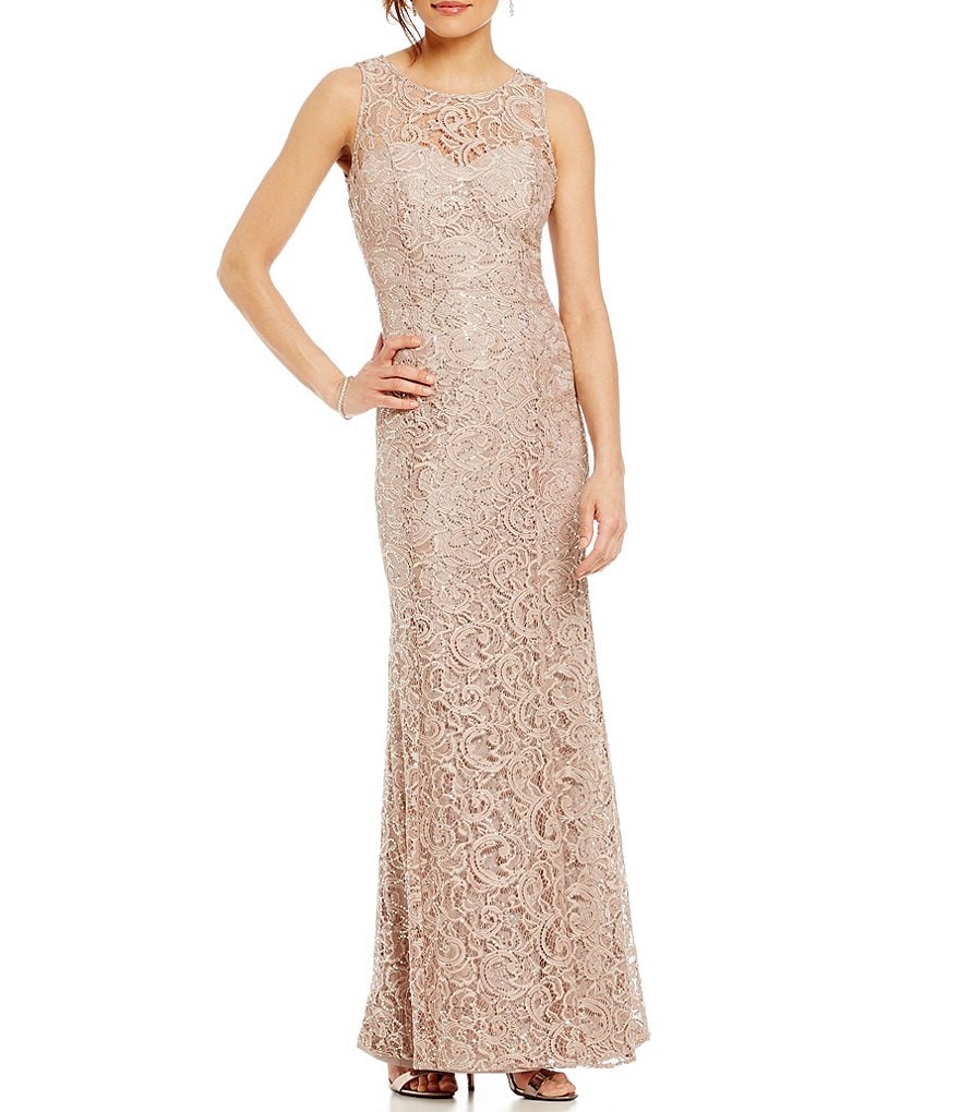 Ignite Evenings Sequin Lace 2-Piece Capelet Gown