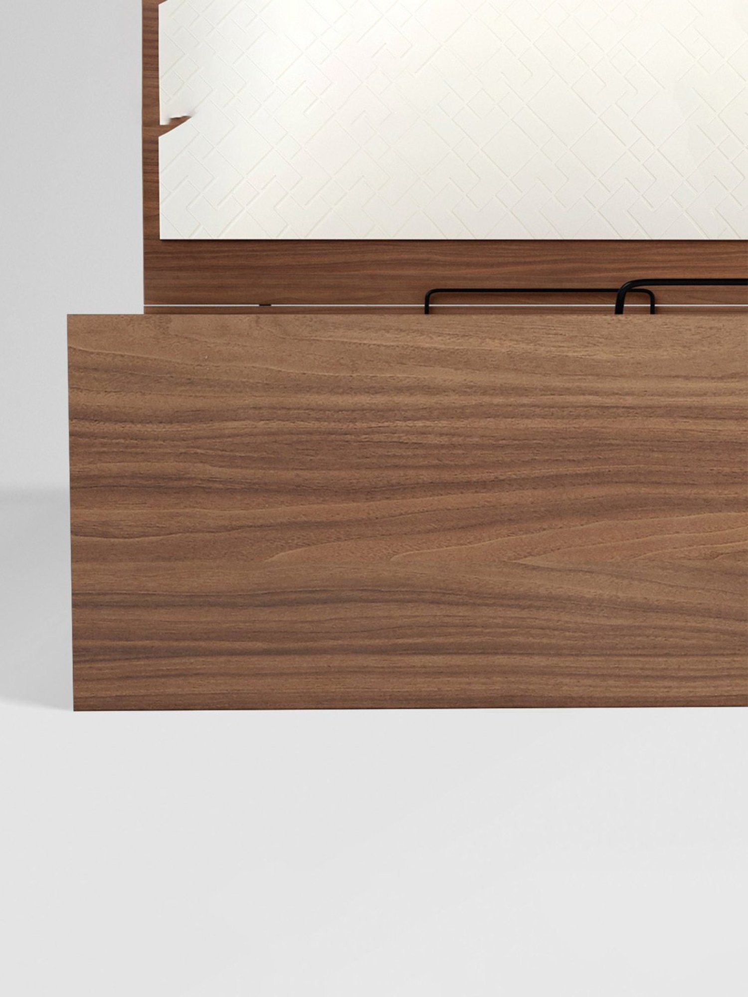 Nilkamal Riva Black Engineered Wood King Size Bed with Storage