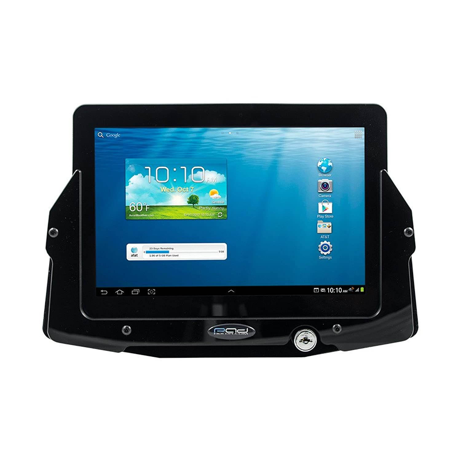 Padholdr Utility Series Classic Locking Tablet Holder Gloss Black