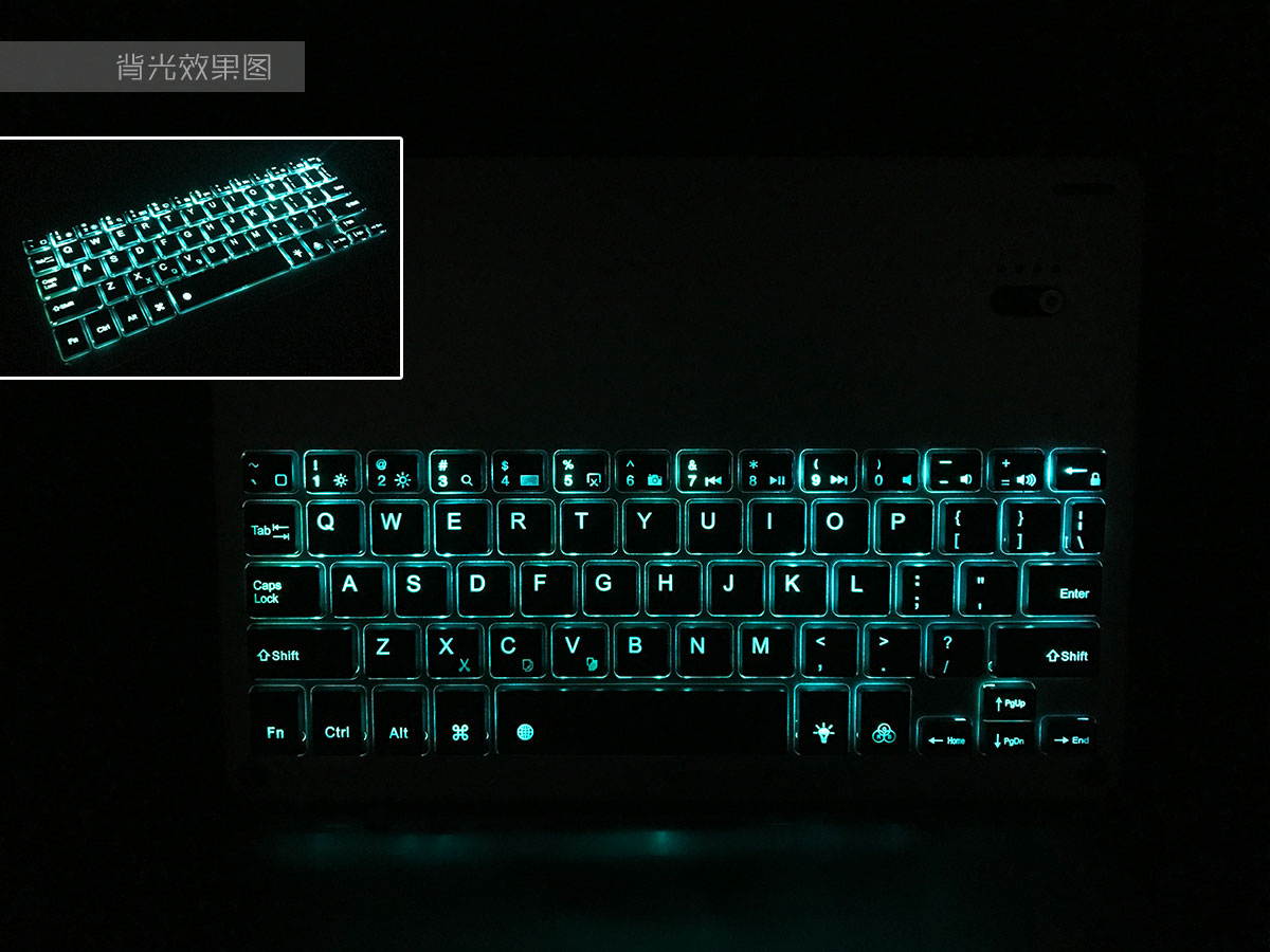 Ultra Thin Folio Cover with Removable 7 Color Backlit Wireless Bluetooth Keyboard for 2017 iPad iPad Pro 9.7 Air2