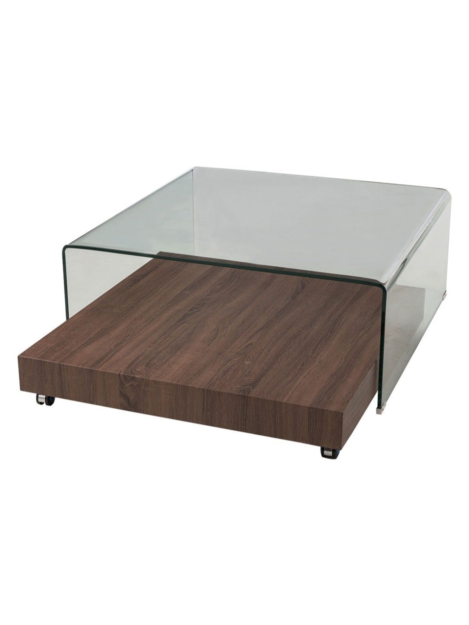 Durian Cole Transparent Glass Standard Size Coffee Table