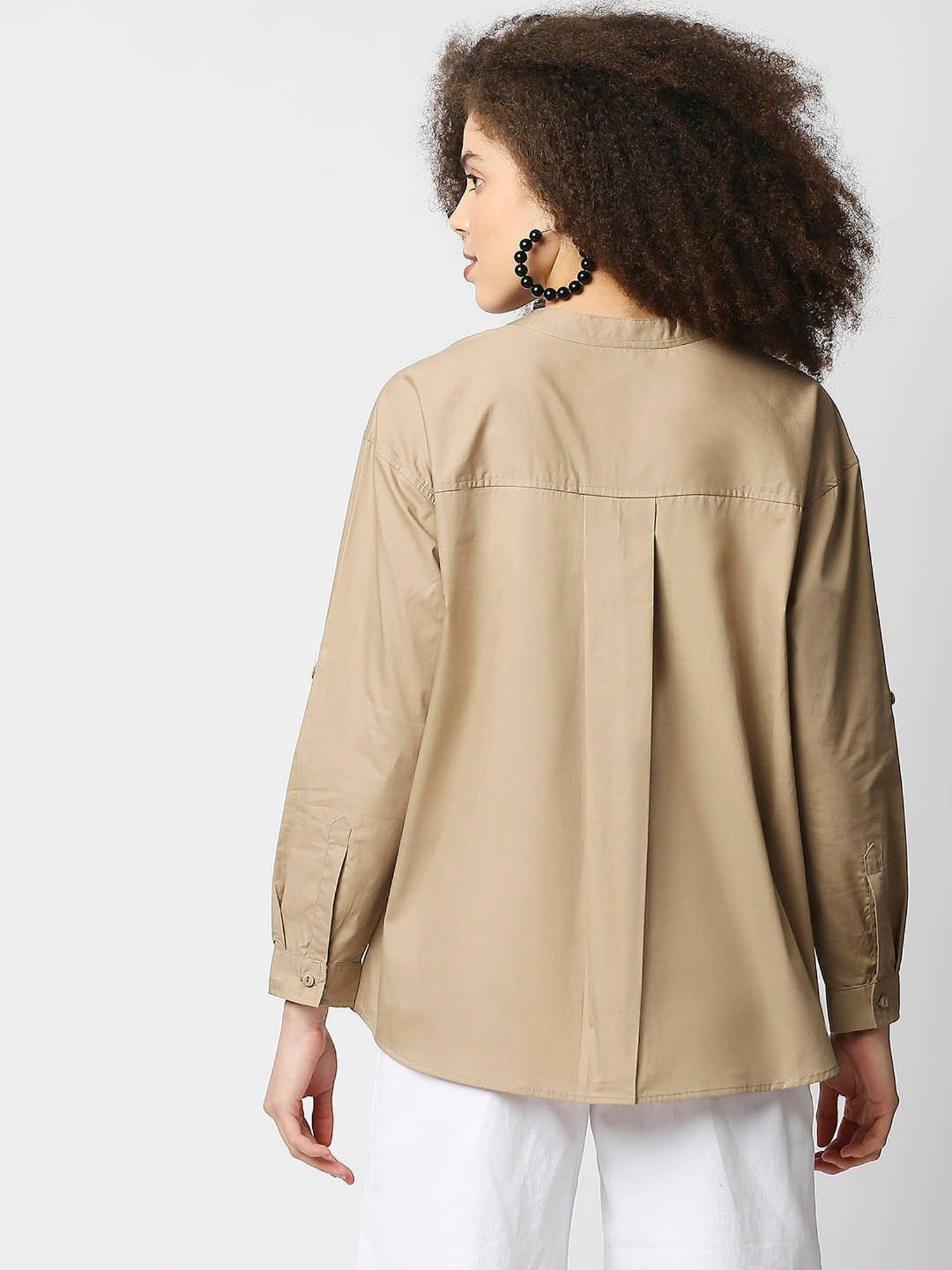Remanika Beige Regular Fit Shirt