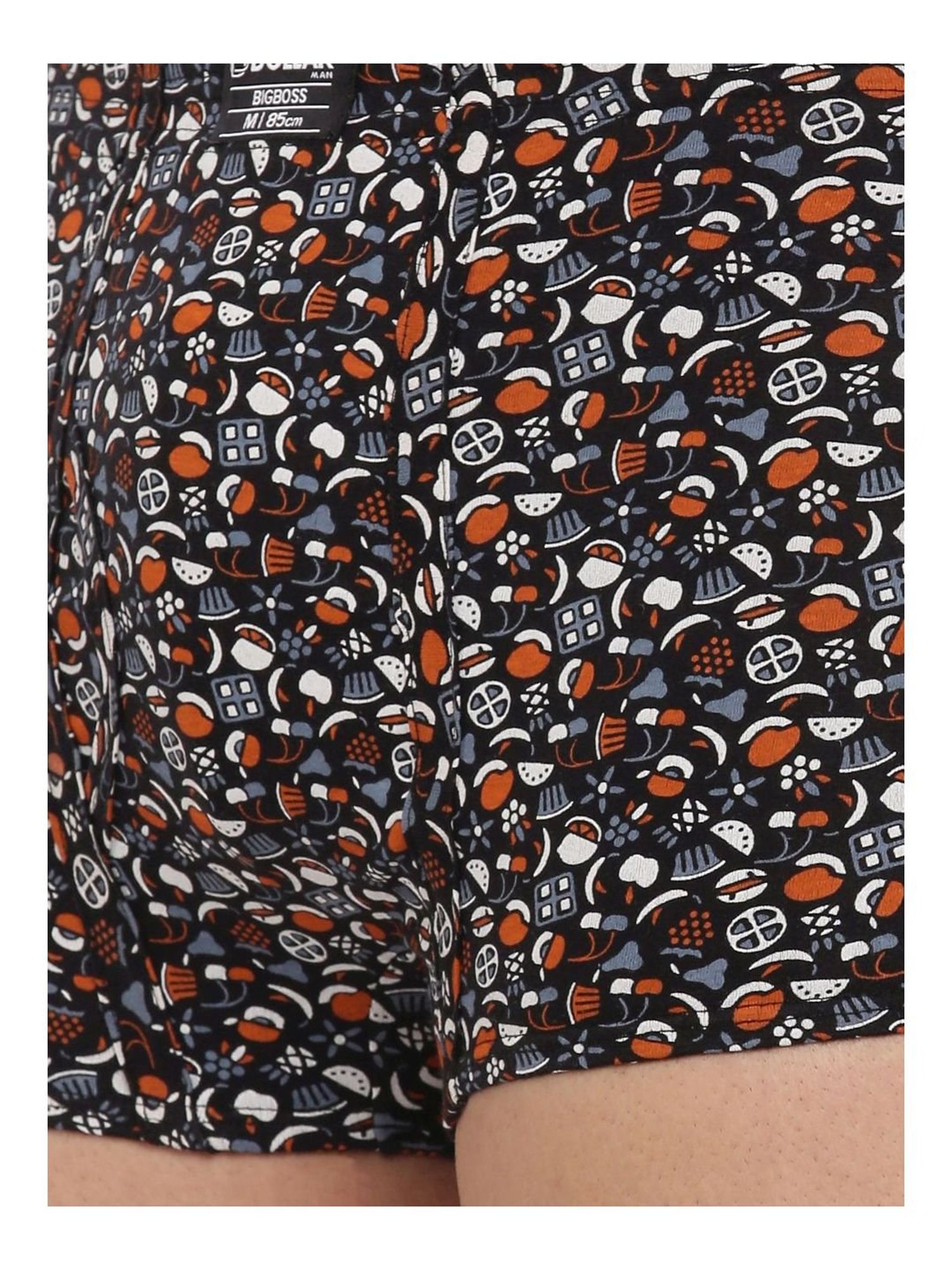 Dollar Bigboss Assorted Color Cotton Printed Trunks (Pack Of 5)