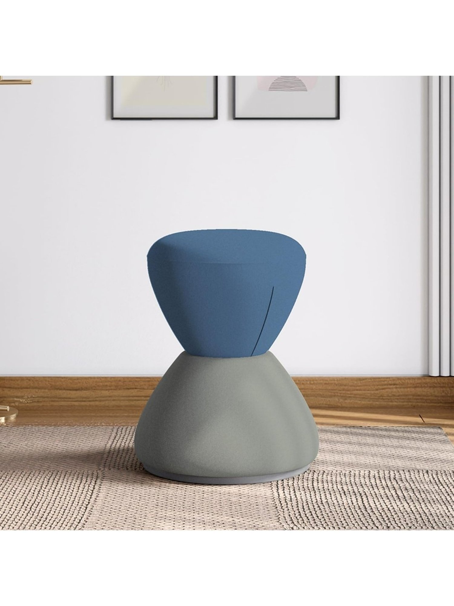 Godrej Interio Loop ?Peacock Green Plywood Pouf (1 Year Warranty)