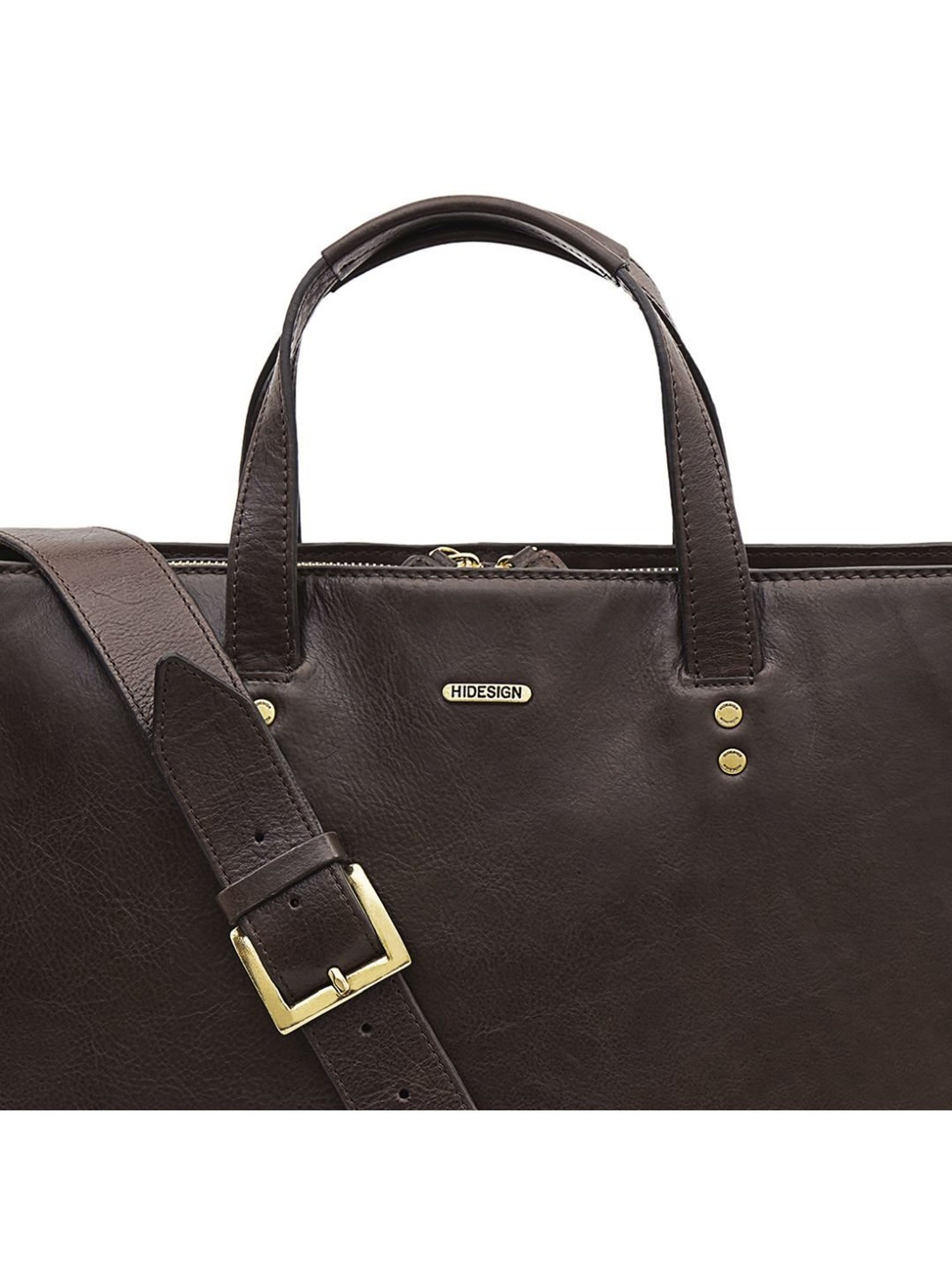 Hidesign La Plata 03 Large Mens Laptop Bag - Dark Brown