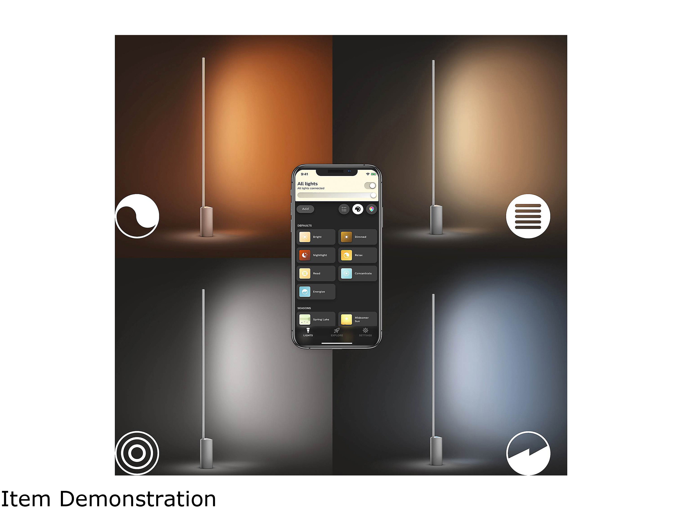 Philips Hue Smart Lighting Signe Floor Lamp, work with Amazon Alexa, Google Assistant, and Siri