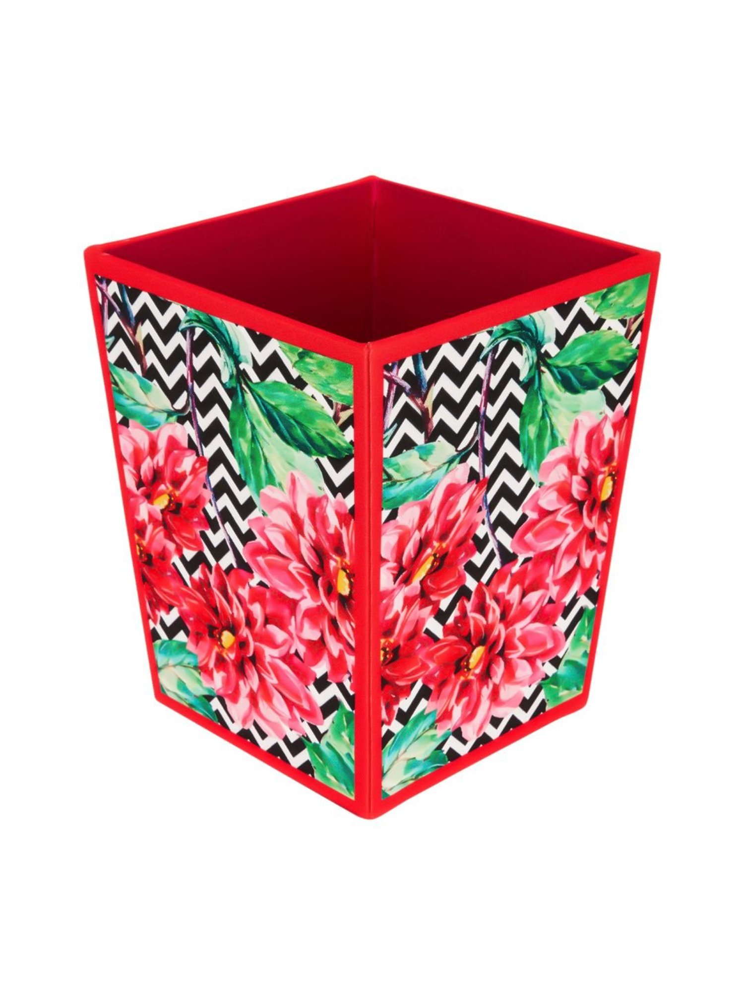 SEJ by Nisha Gupta Red Wooden Open Dry Bin - 11.5 Litres