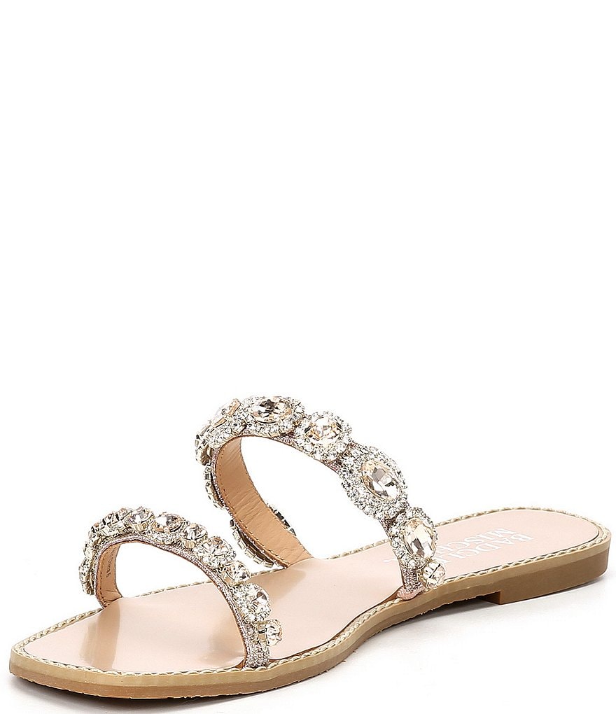 Badgley Mischka Reed Jeweled Strap Detail Sandals