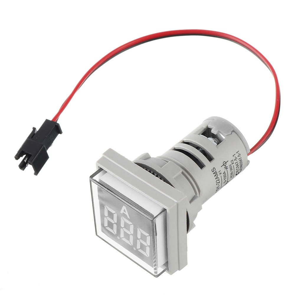 Square Ammeter Large Digital Tube Ammeter Indicator Light Ammeter-Green