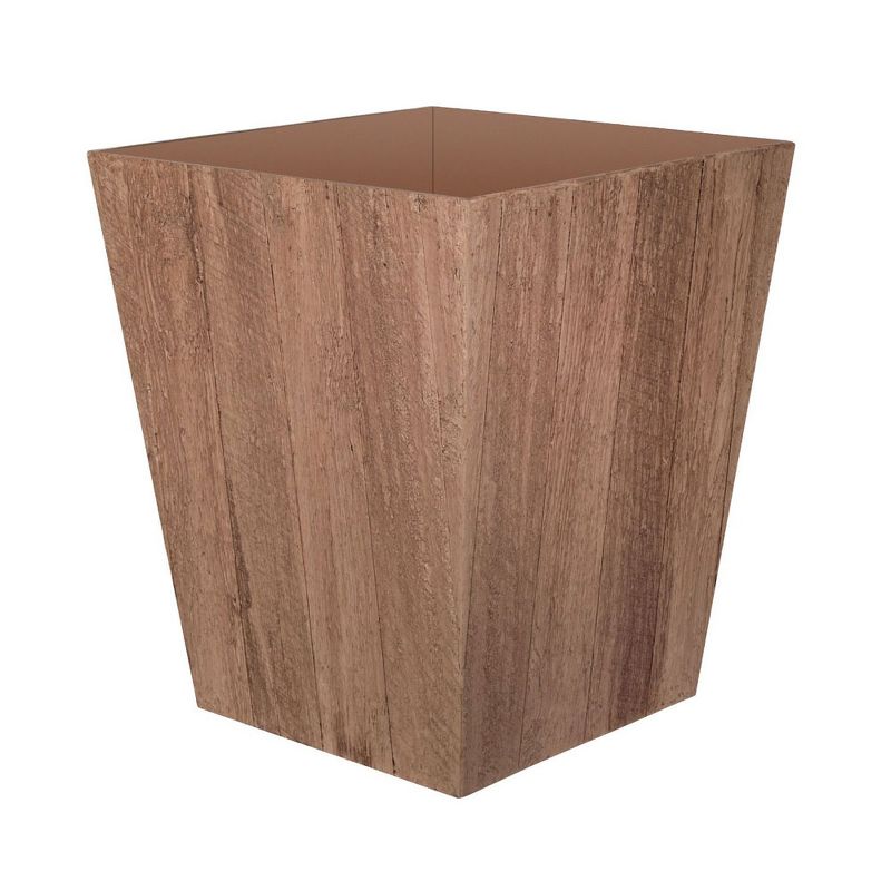 Suncast 16 Inch Farmington Decorative Rustic Wood Finish Garden Planter, Brown