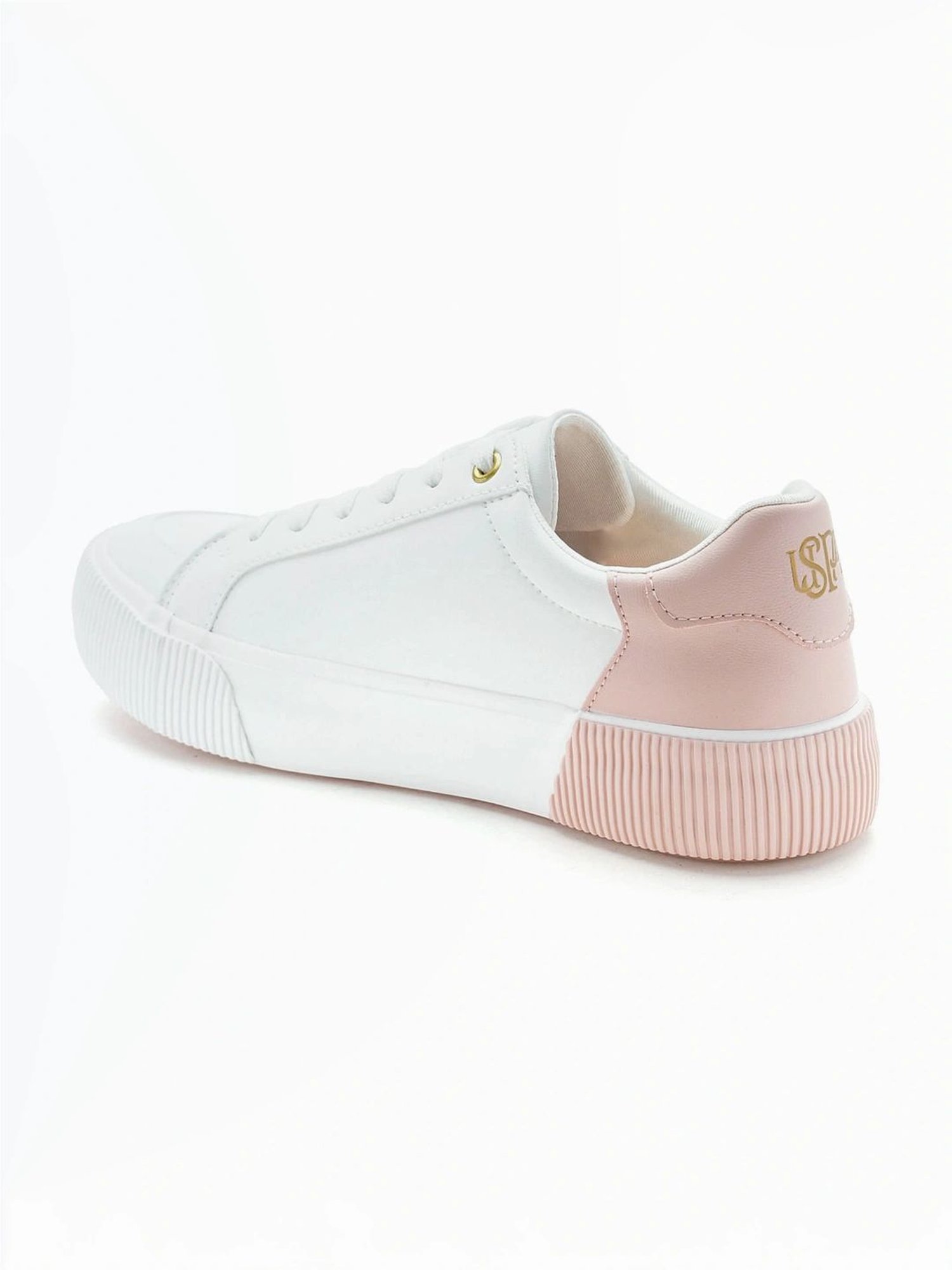 U.S. Polo Assn. Women's White & Pink Sneakers