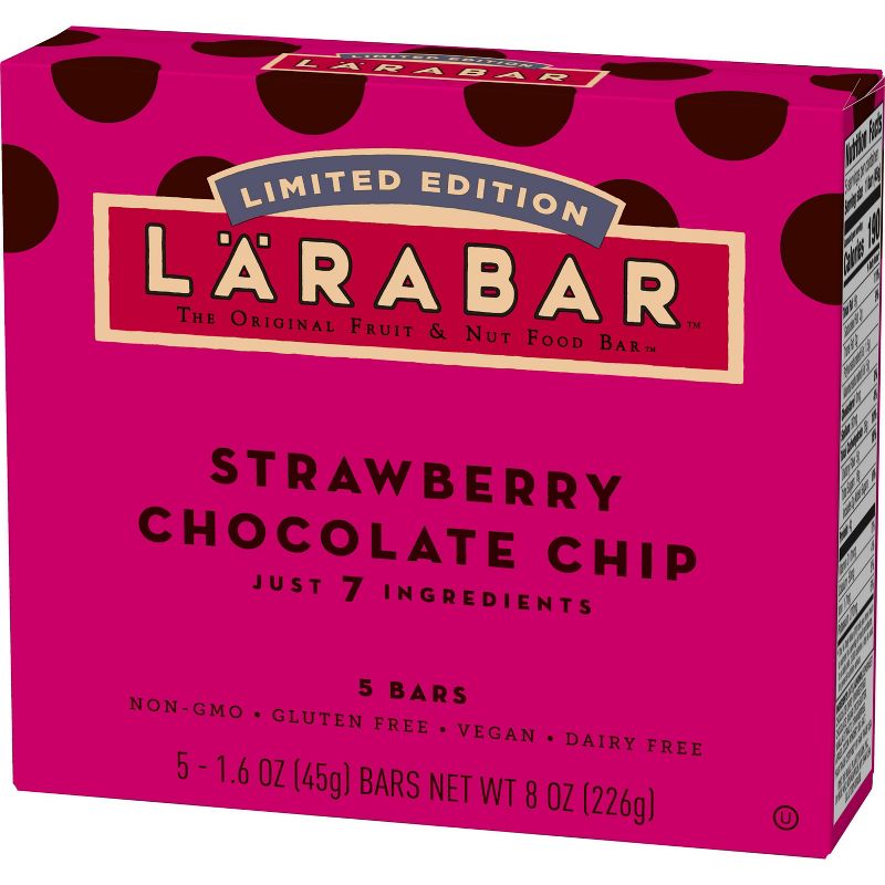 Larabar Strawberry Chocolate Chip The Original Fruit & Nut Food Bars - 8oz