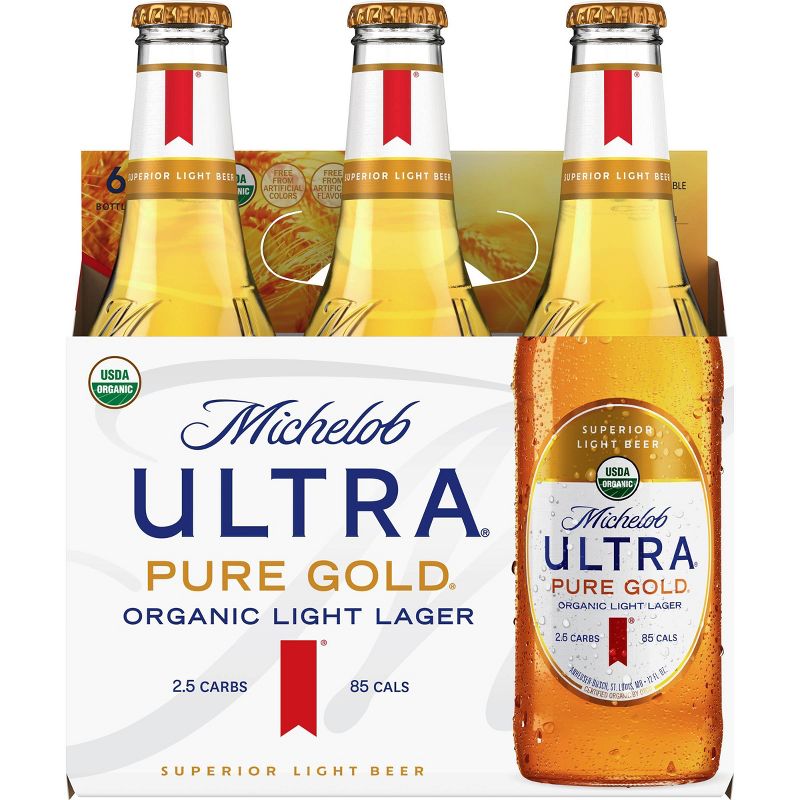 Michelob Ultra Pure Gold Organic Light Beer - 6pk/12 fl oz Bottles