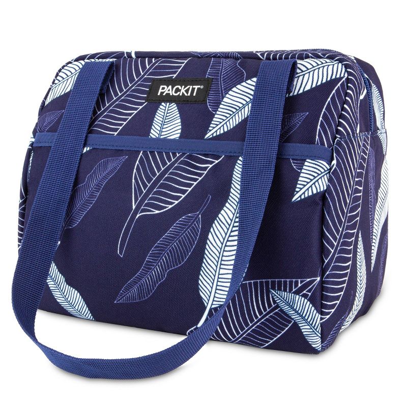 Packit Freezable Hampton Lunch Bag - Navy Leaves