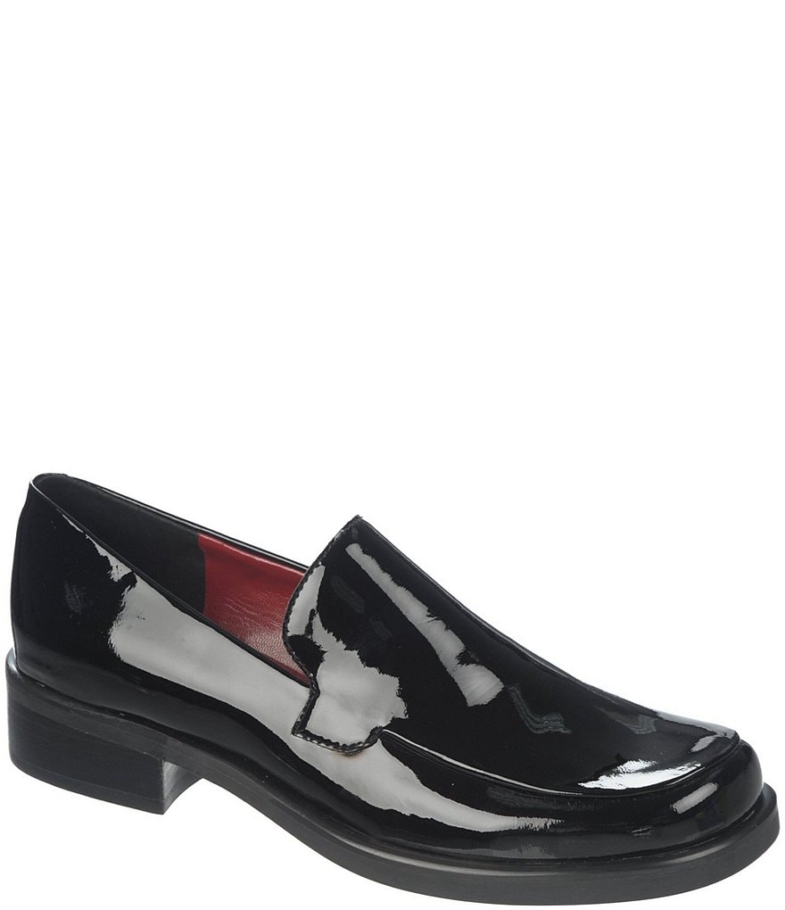 Franco Sarto Bocca Patent Leather Block Heel Loafers