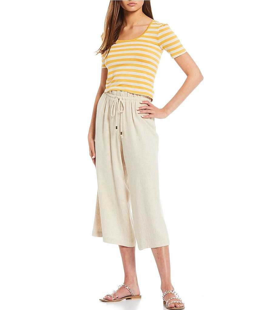 Evolutionary Paperbag Waist Wide Leg Beach Pants