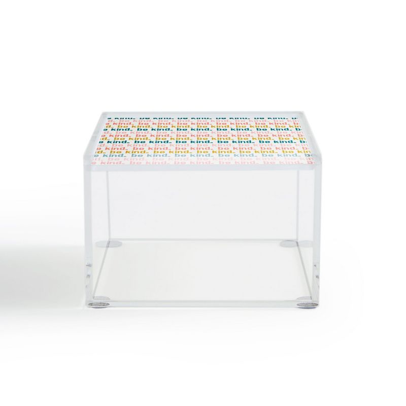 Little Arrow Design Co be kind I 4" x 4" Acrylic Box - Deny Designs