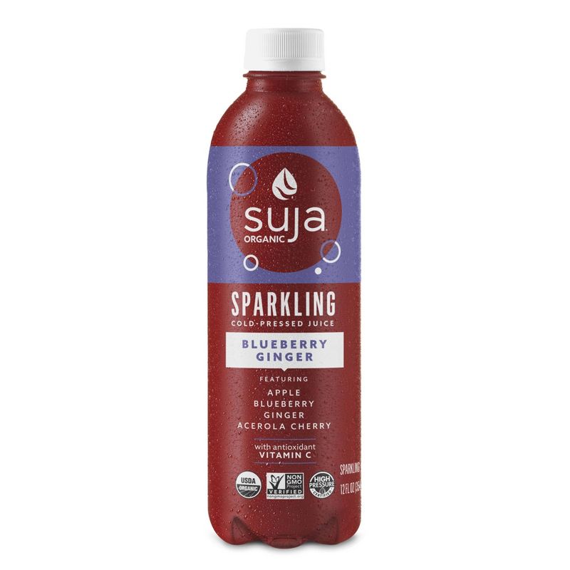 Suja Organic Sparkling Juice Blueberry Ginger - 12 fl oz