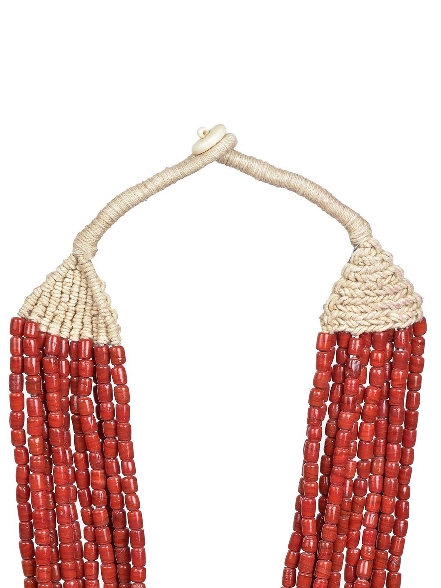Imli Street Red Vintage Beaded Tribal Necklace