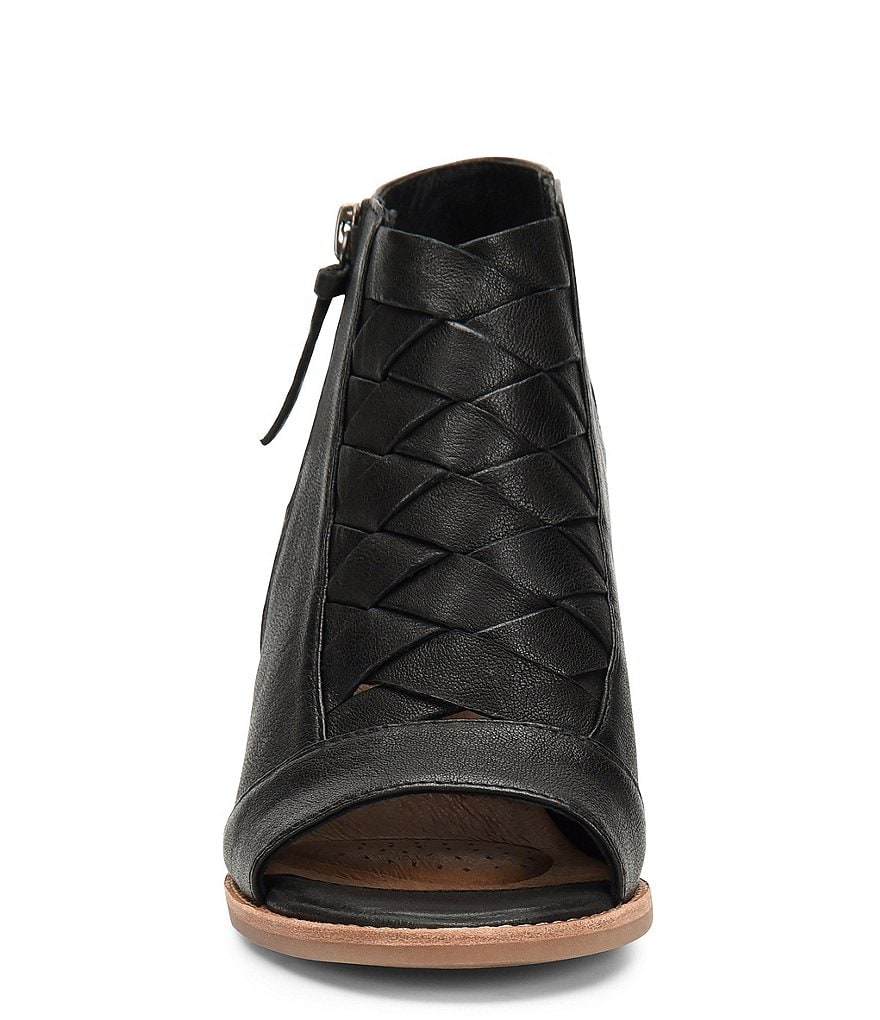 Sofft Mckenna Woven Leather Block Heel Shooties