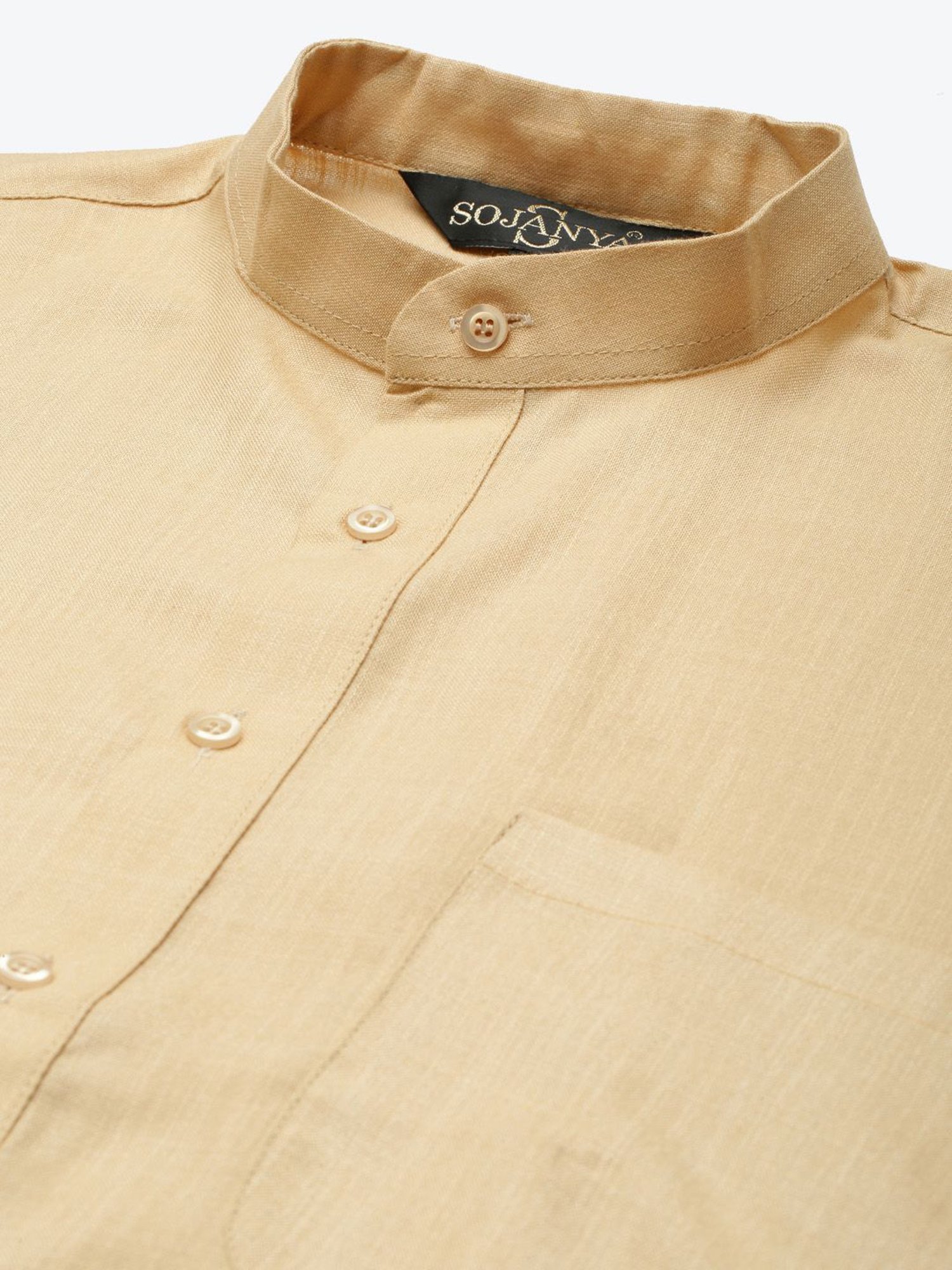 Sojanya Beige & Maroon Regular Fit Checks Kurta Set With Jacket