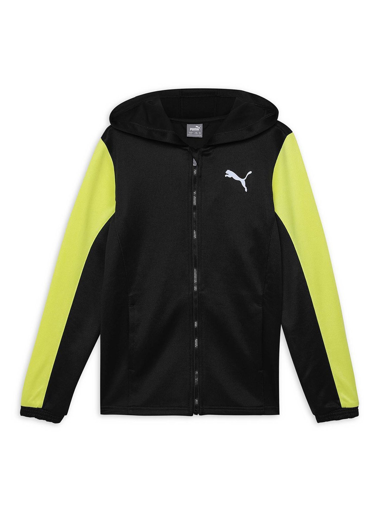 Puma Kids Black Logo Print Full Sleeves Jacket