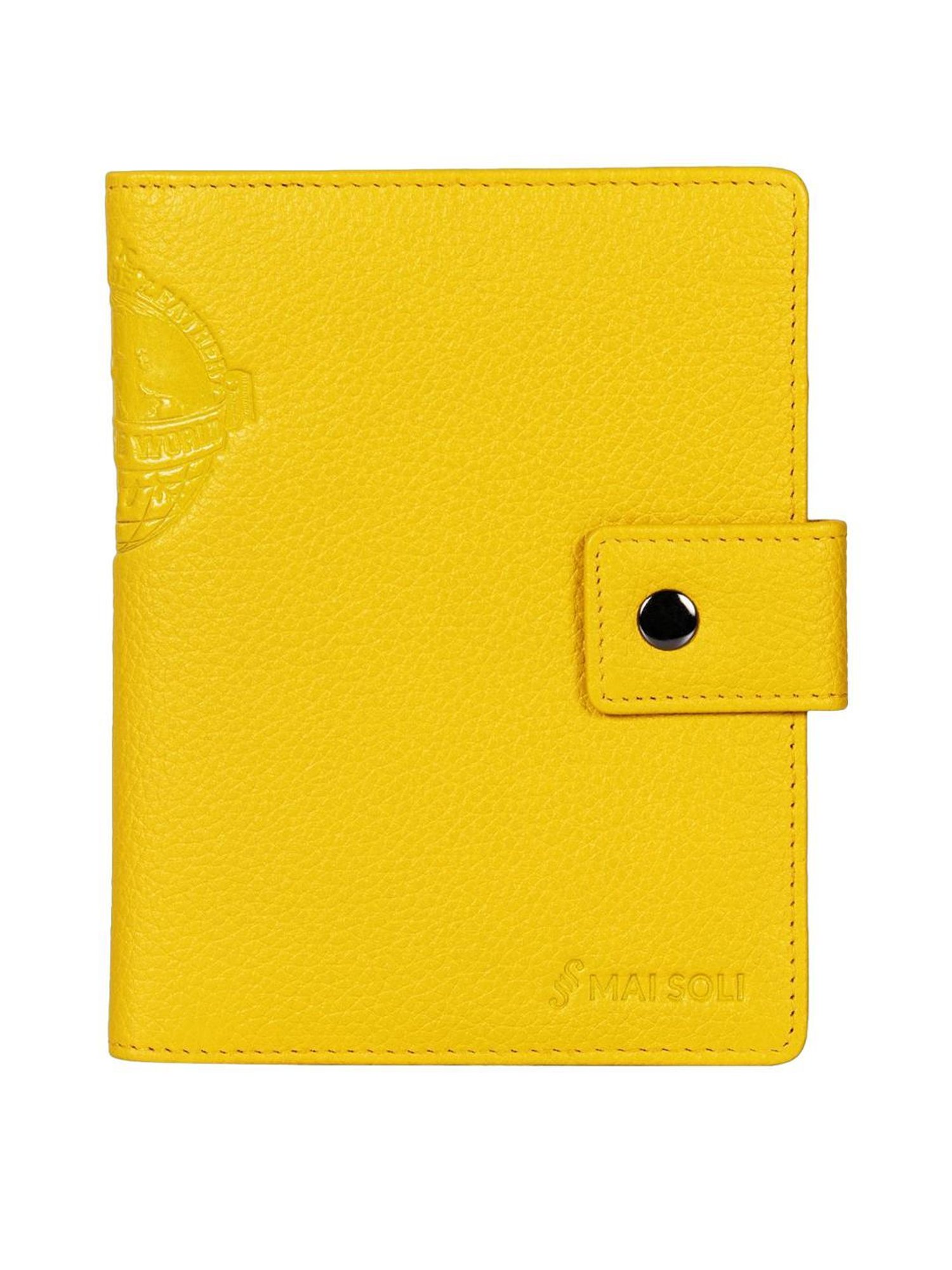 Mai Soli Gypsy Yellow Formal Leather Passport Wallet for Unisex