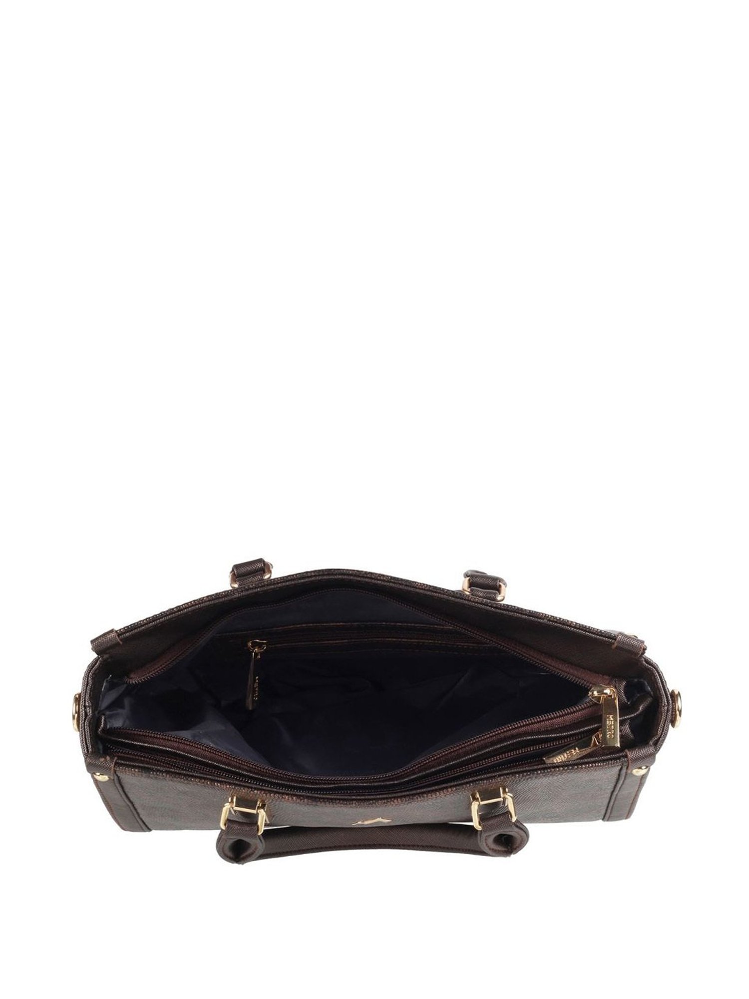 Metro Bronze Synthetic Textured Handbag