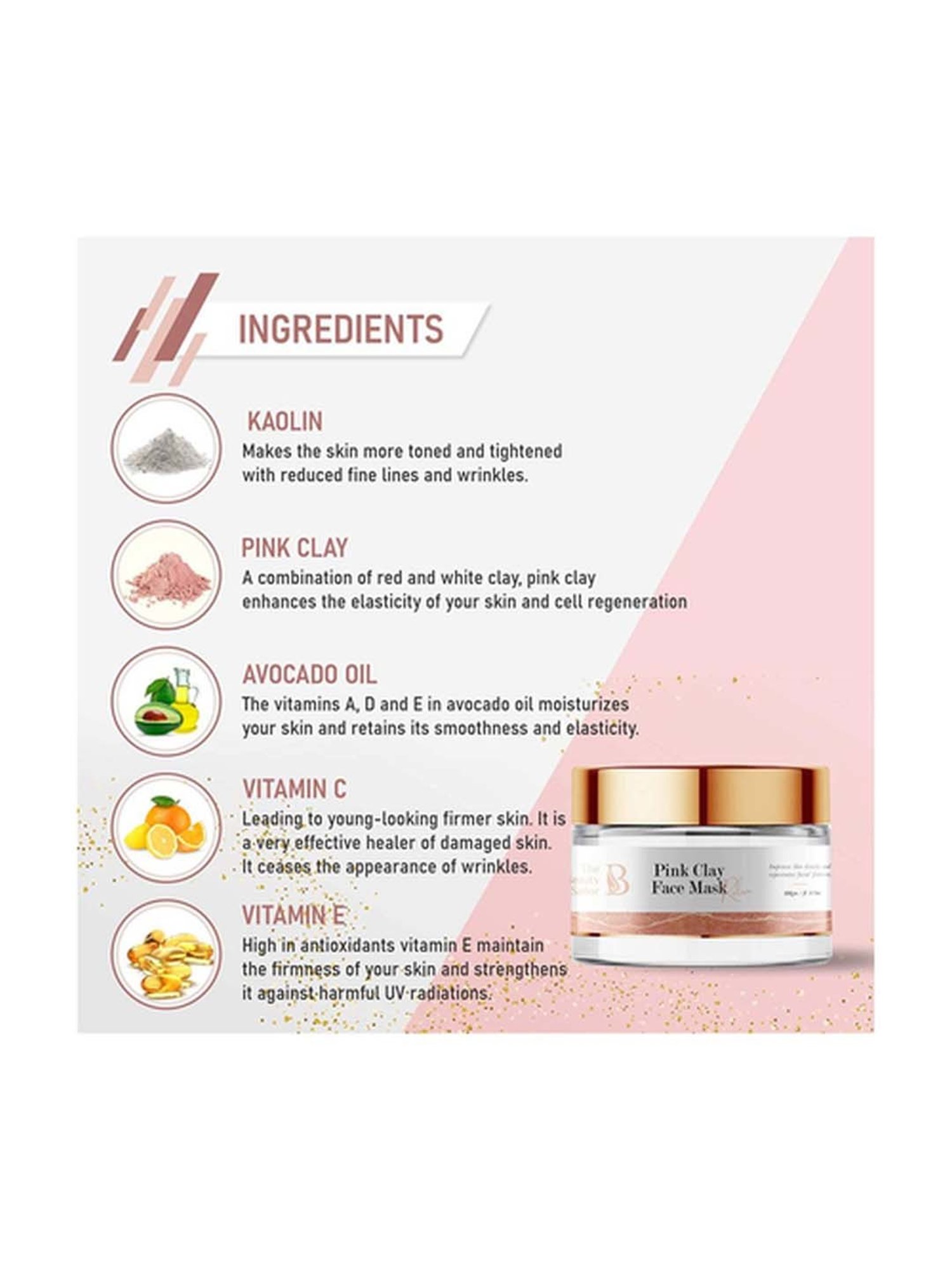 The Beauty Sailor Anti Aging Pink Clay Face Mask Pack of 2 - 200 gm