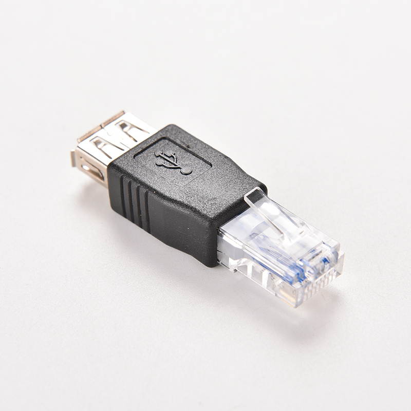 RJ45 Male to USB AF A Female Adapter Socket LAN Network Ethernet Router Plug
