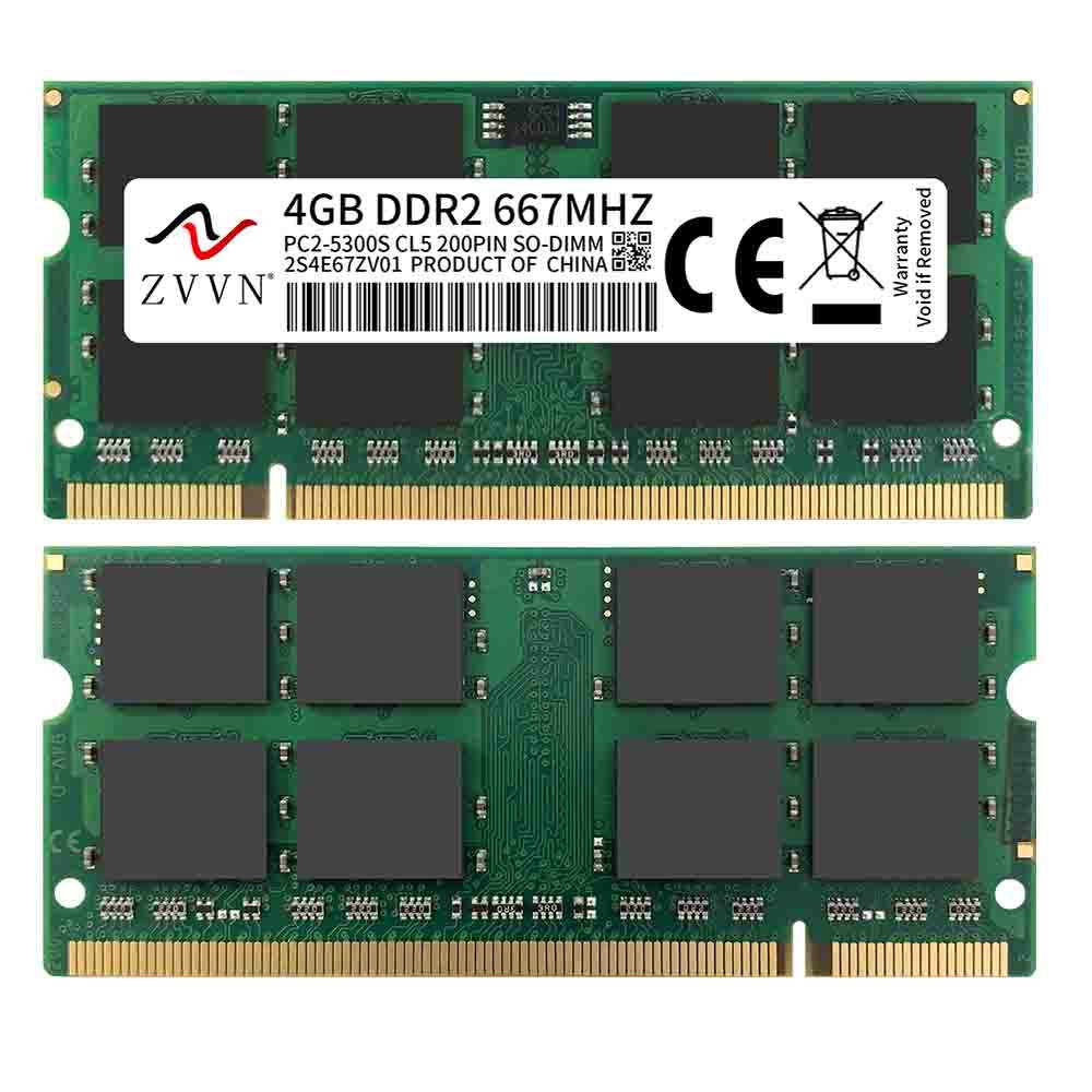 ZVVN 16GB Kit (4x 4GB) 200-Pin DDR2 SO-DIMM DDR2 667 (PC25300) Laptop Notebook Memory Model 2S4E67ZV04