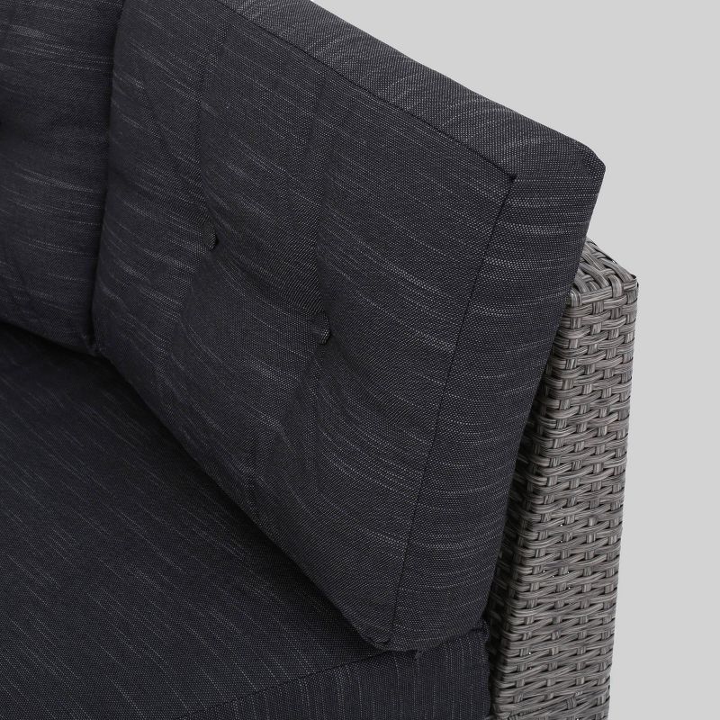 Navagio 5pc Wicker Sofa Set Gray/Dark Gray - Christopher Knight Home