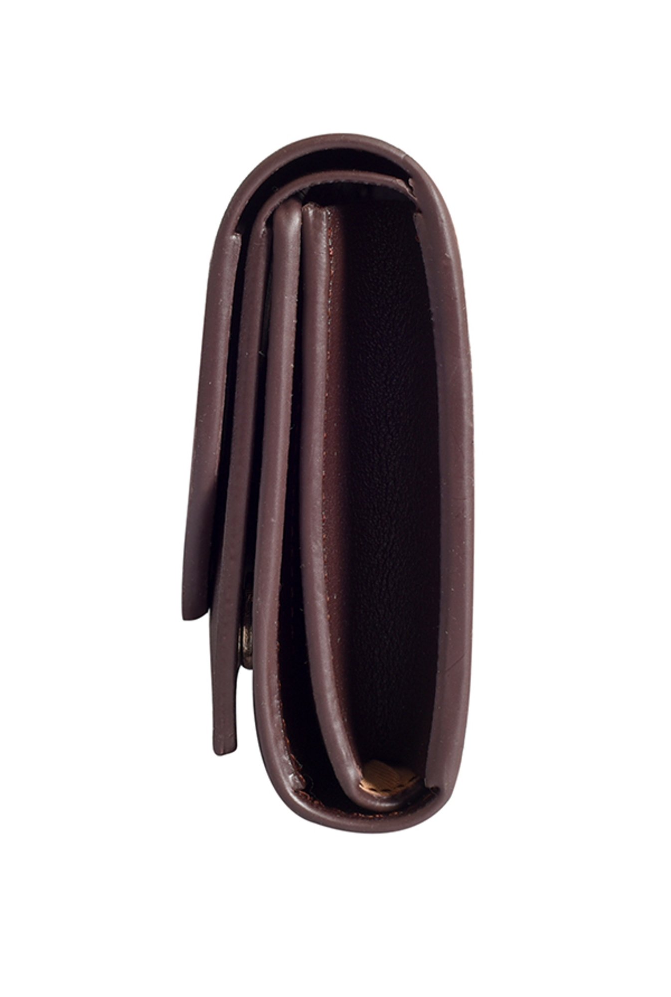 Lino Perros Brown Solid Tri-Fold Wallet