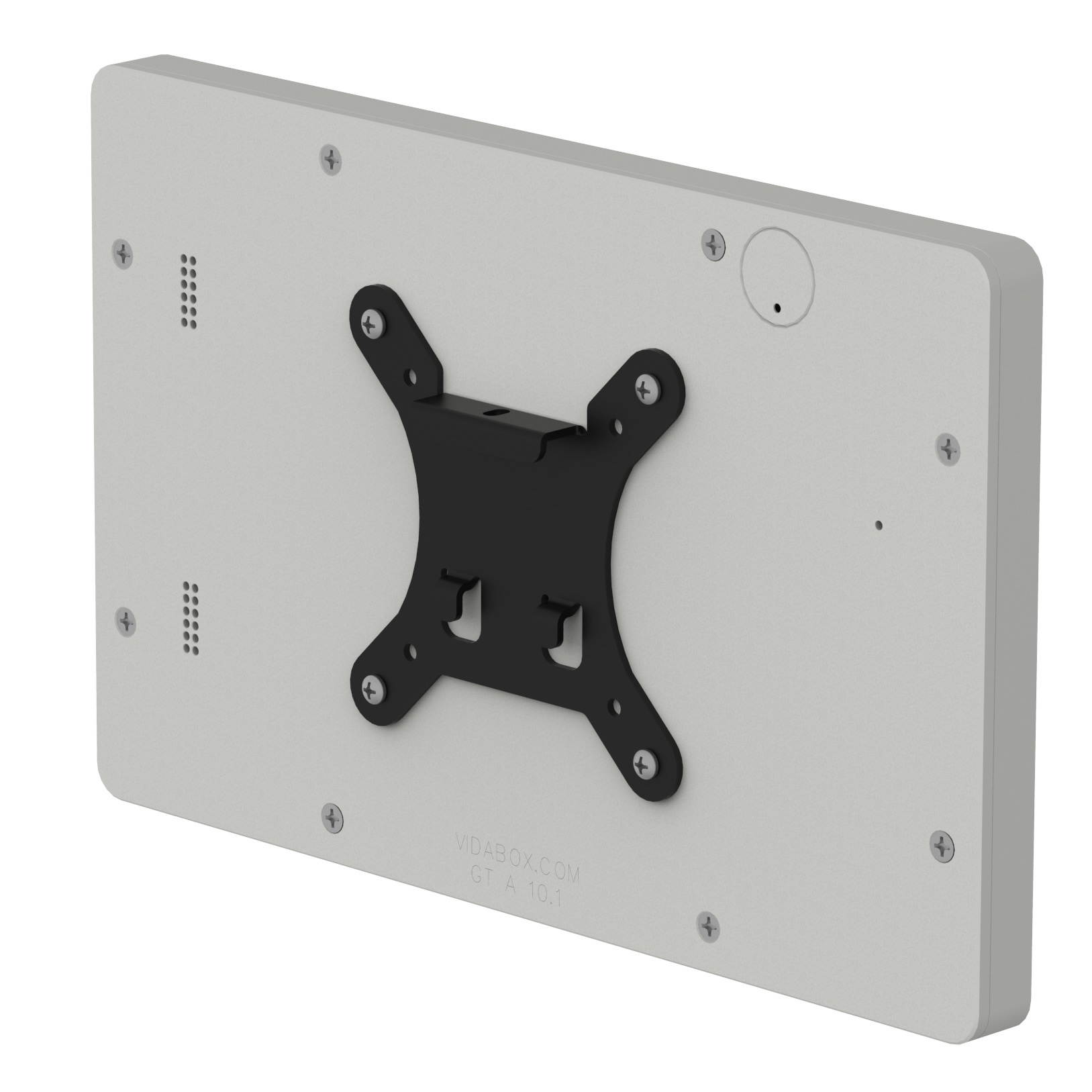 VidaMount Light Grey Enclosure and Tilting Removable Glass Mount [Bundle] compatible with Samsung Galaxy Tab A 10.1 (2016)