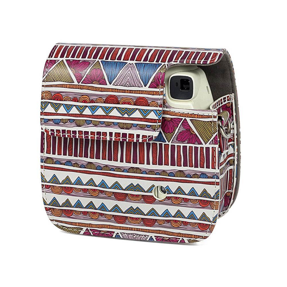 Color Rhombus Protective Camera Case Bag Compatible for Fujifilm Instax Mini 8+/8/9 Instant Camera Bag with Adjustable Strap