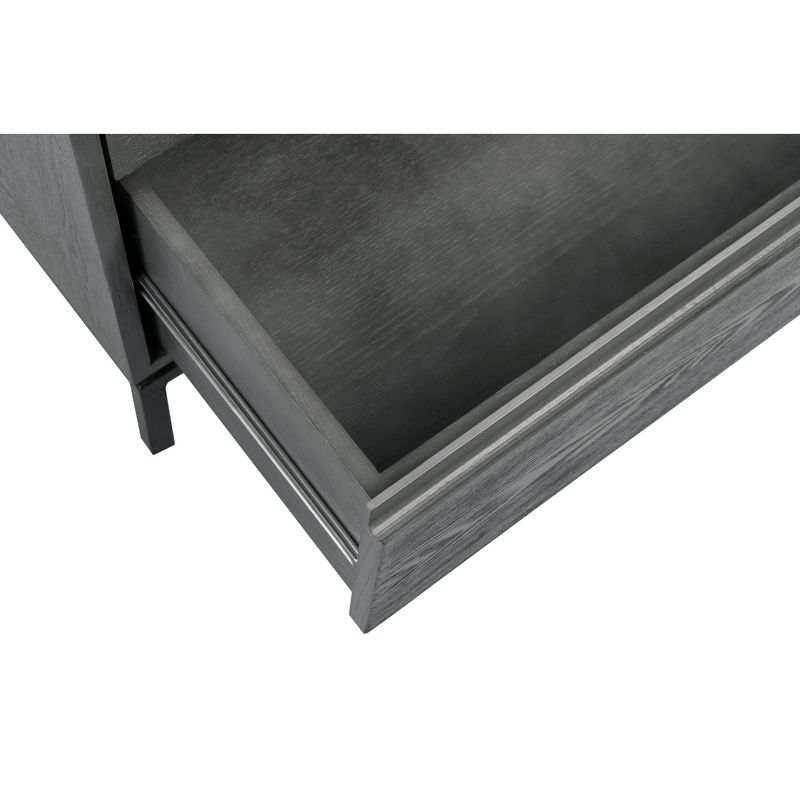 Ashton 6 Drawer Wood and Metal Dresser Gray - Finch