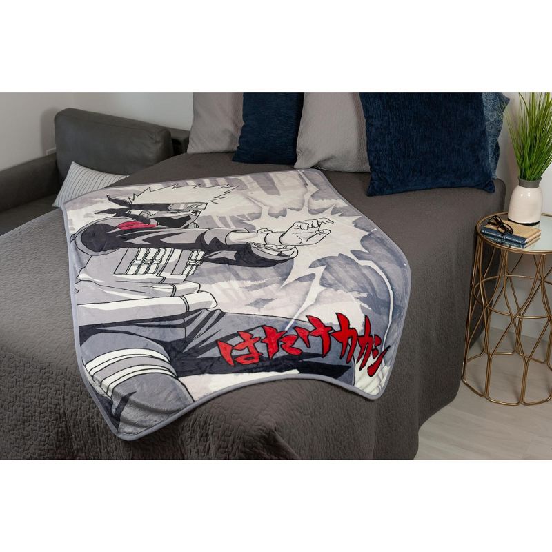 Just Funky Naruto Kakashi Hatake Large Throw Blanket | Anime Blanket | 60 x 45 Inches