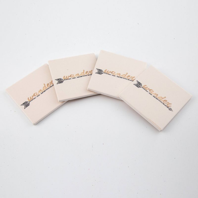 Thirstystone Golden Quote Coaster Set of 4