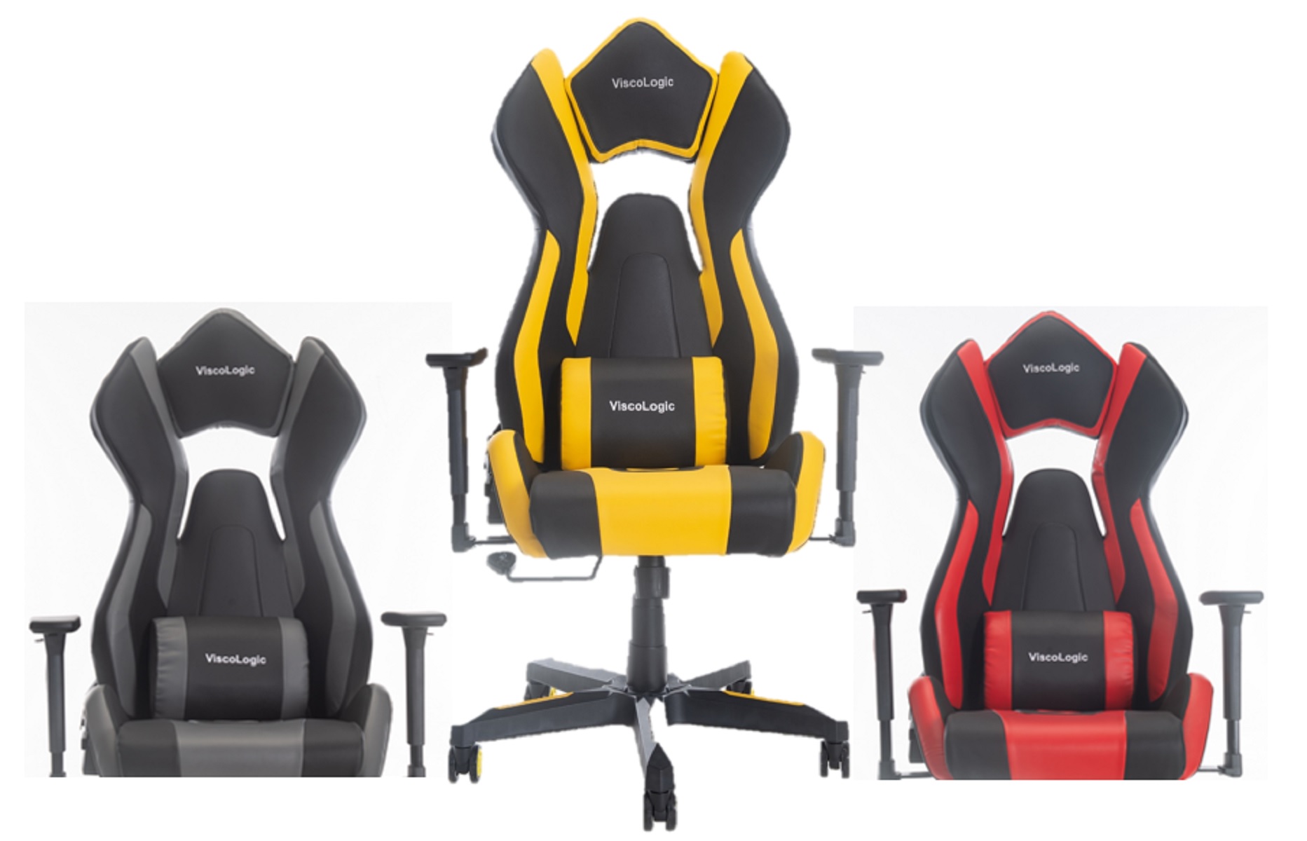 ViscoLogic Cayenne M3 Ergonomic High-Back, 2D Armrest, Reclining Sports Styled Home Office PC Racing Gaming Chair (Black & Yellow))