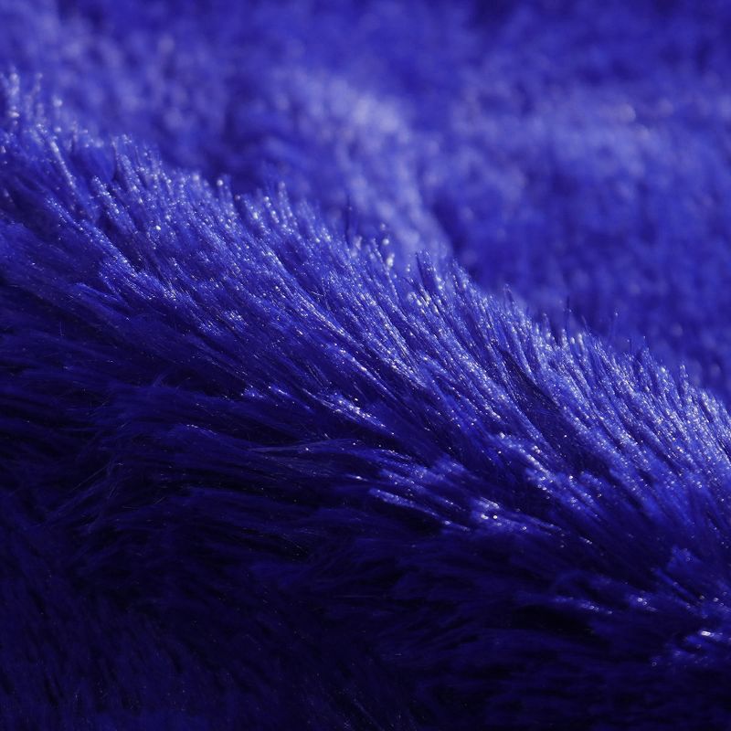 1 Pc 24" x 24" Polyester Fuzzy Decorative Pillow Cover Royal Blue - PiccoCasa