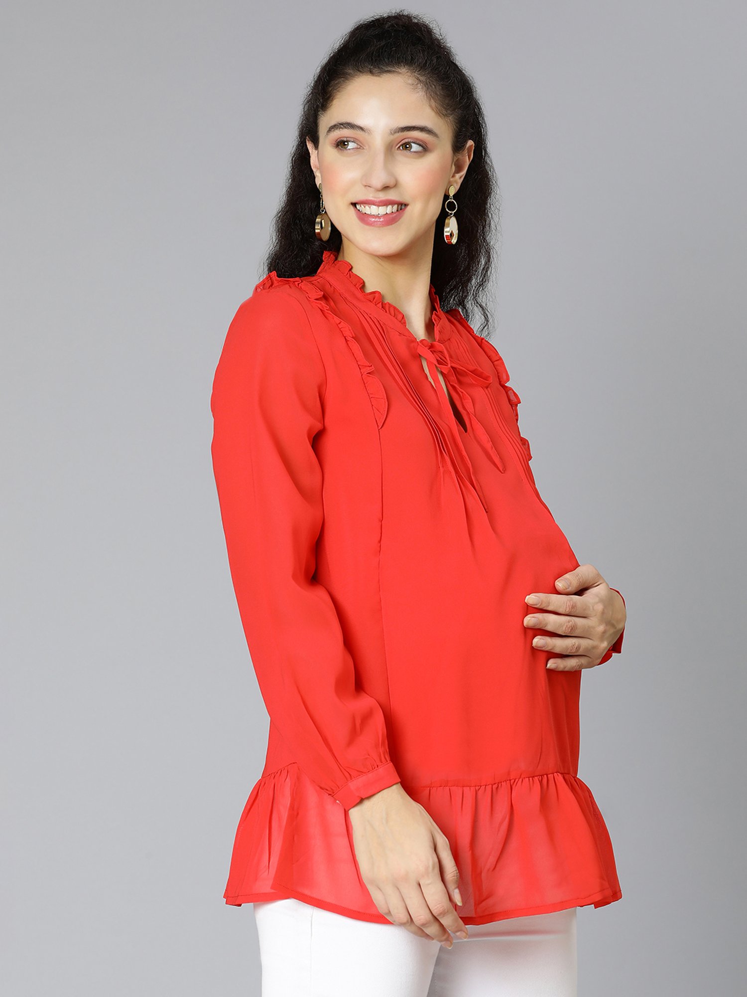 Oxolloxo Red Maternity Top