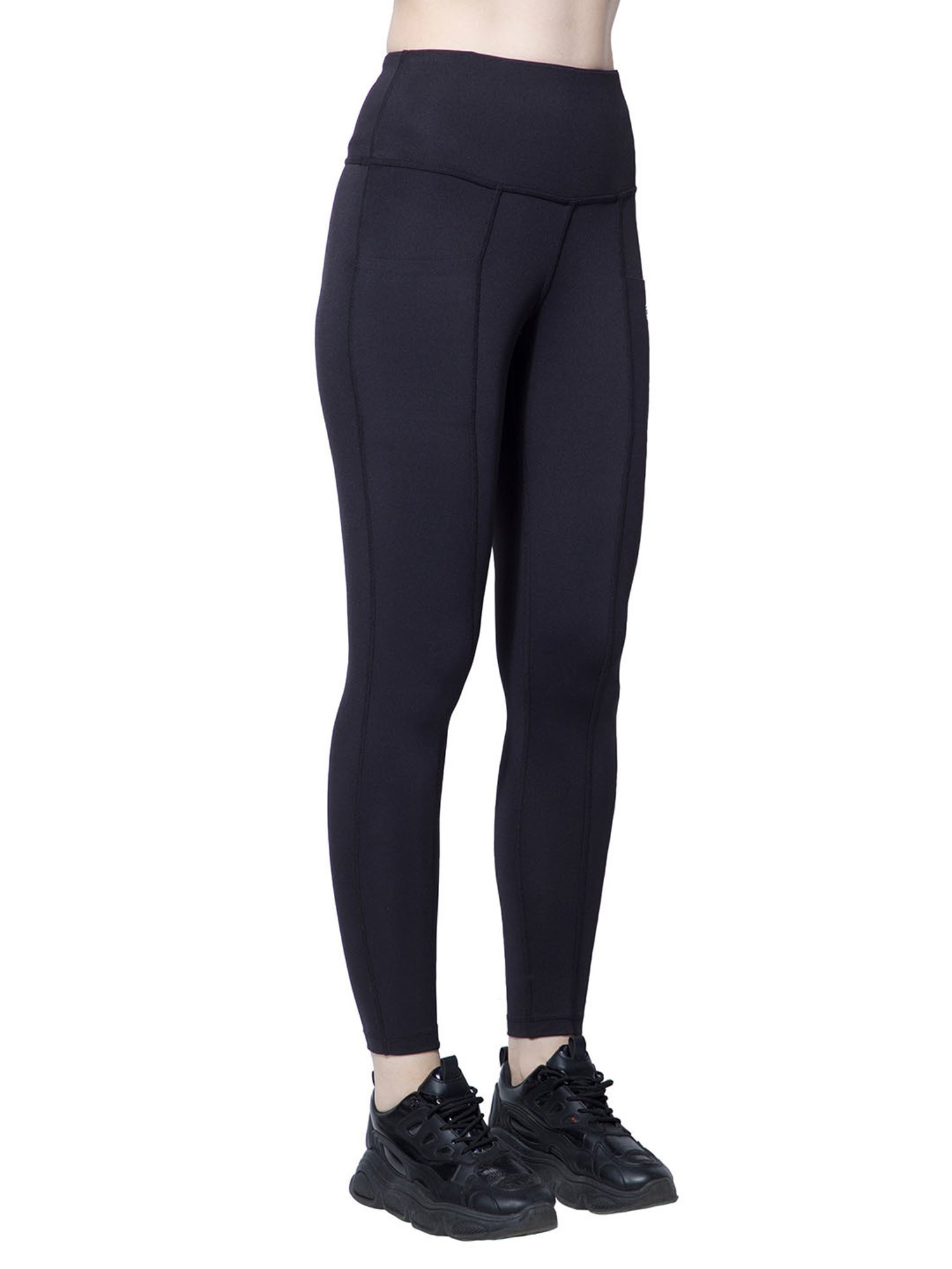 SILVERTRAQ Black Logo Print Leggings