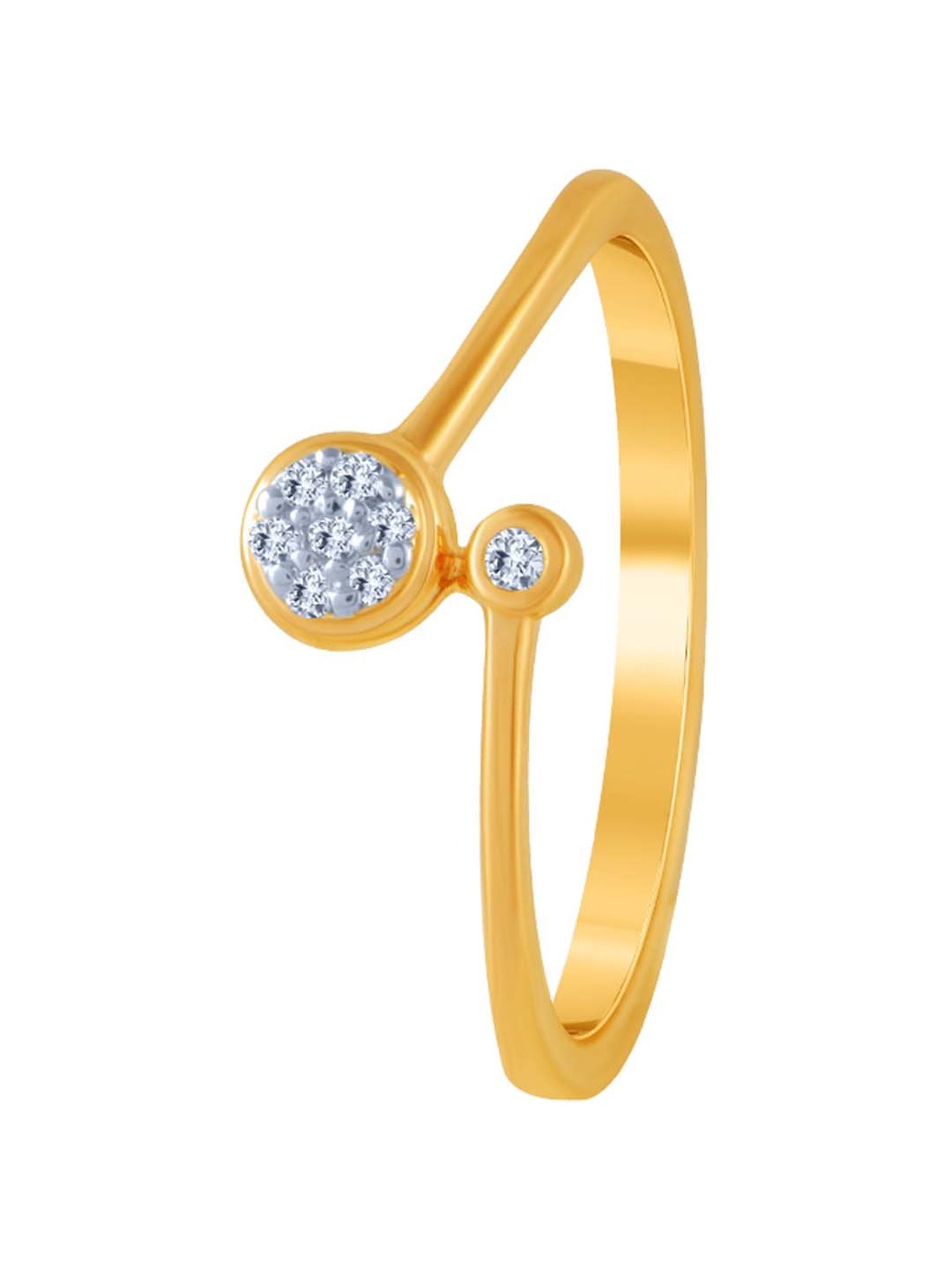 Mia By Tanishq Nature's Finest 14k Yellow Gold Radiant Sp Elegance Diamond Ring