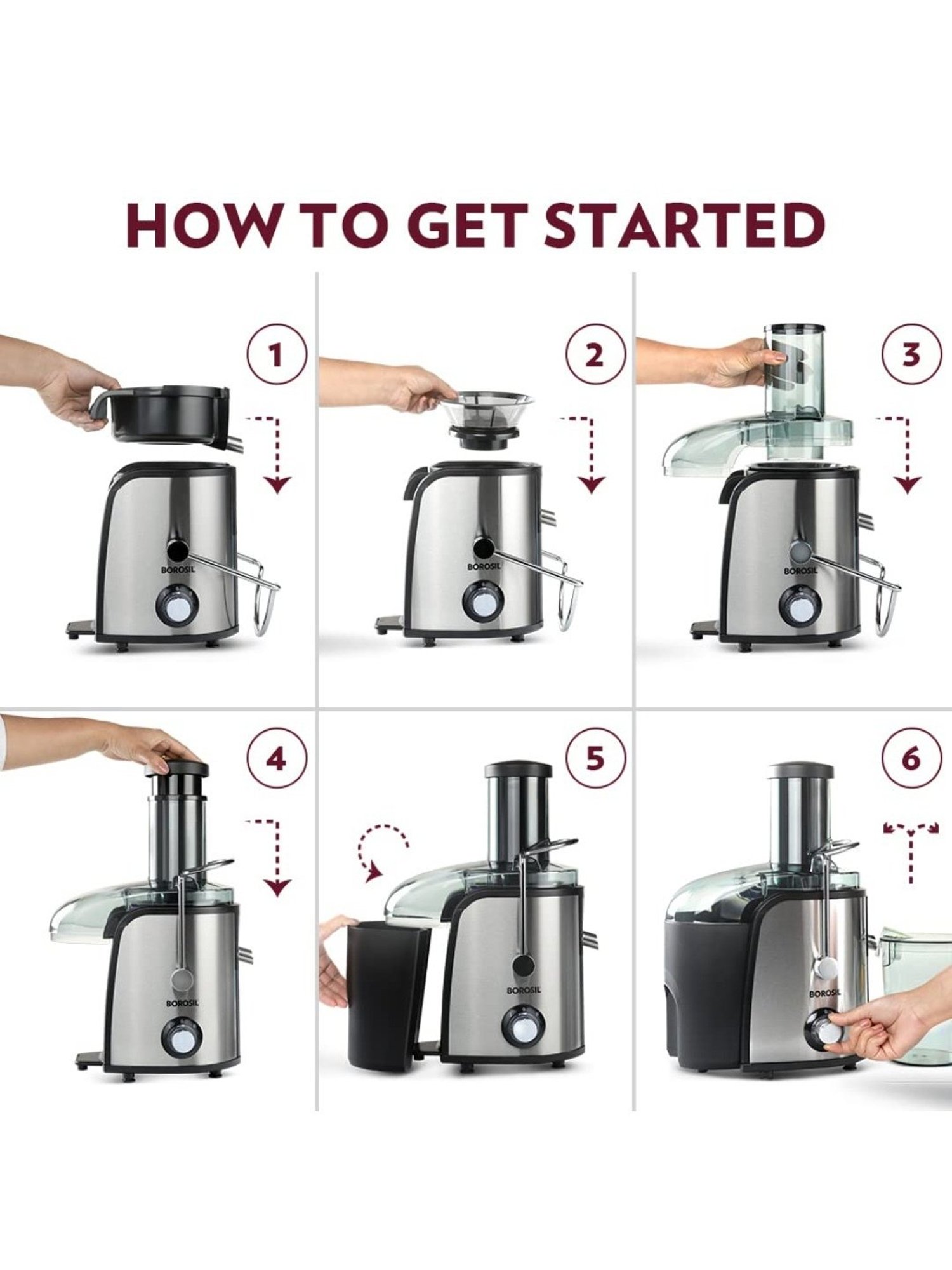 BLACK+DECKER BXCJ0101IN Citrus Juicer 30 Watt 1L (White)